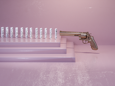 The Witness 3d 3d art 3d artist art branding calm clean design domino gun illustration pastel