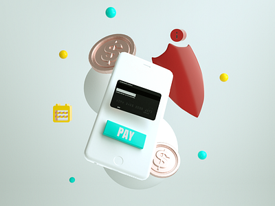 Payment integration // 3D Illustration 3d 3d art 3d artist branding clean design illustration logo ui vector