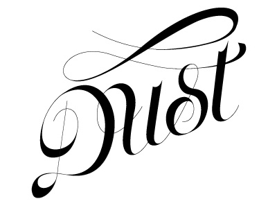 Dust dust in the wind handwritten lettering logo script