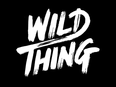 Wild Thing (GIF) brush david sanden gif ink lettering rough type