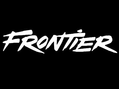 Frontier book brushpen cover daniel freedman david sanden lettering logo