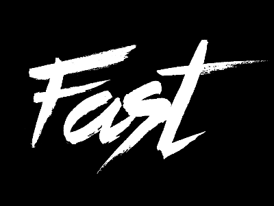 Live Fast brush david fast ink lettering live sanden type