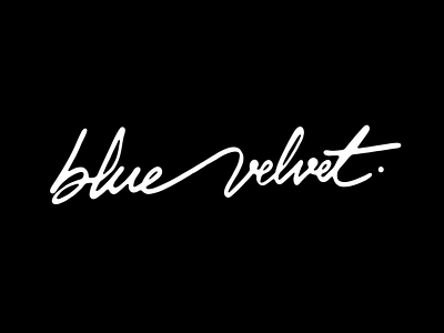 Blue Velvet blue velvet david sanden handwritten lettering logo pen