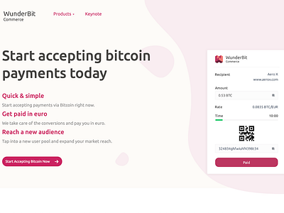 Wunderbit Commerce - accept bitcoin payments accept bitcoin bitcoin bitcoin services crypto commerce pay with crypto payment gateway