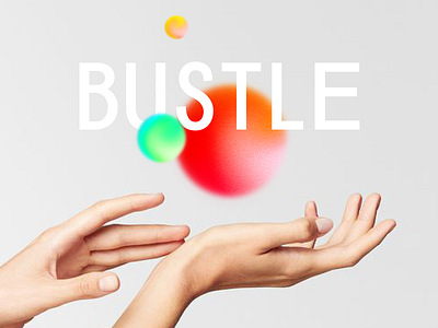 BUSTLE brand branding branding design bustle cannabis cannabis branding cannabis design delivery delivery service green hands red yellow
