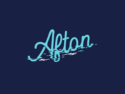 Afton, MN afton blue brand city drop droplet illustrative logo navy river town type typography water