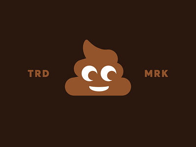 TRD MRK badge brown emoji mark poop trade turd