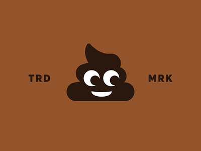 Secondary TRD MRK badge brown emoji mark poop trade turd