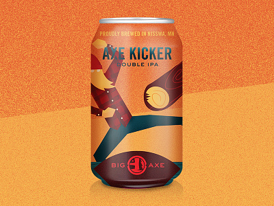 Axe Kicker axe beer can double folklore ipa kick kicker label lore minnesota nisswa