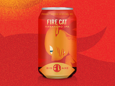 Fire Cat beer can cat double fire folklore habanero ipa label lore minnesota nisswa