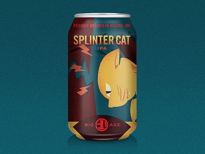 Splinter Cat beer can cat folklore ipa label lore minnesota nisswa splinter