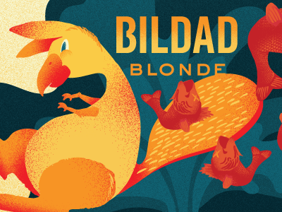 Bildad Blonde Illustration ale axe beer blonde can folklore foot label lore minnesota nisswa splash