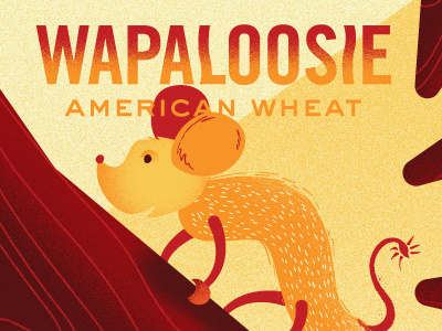 Wapaloosie Wheat Illustration axe beer can climb folklore label lore minnesota nisswa wheat