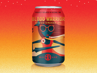 Blood Warrior Can beer blood bloodorange can folklore ipa label lore minnesota nisswa orange