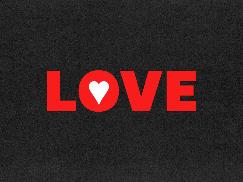 LOVE & REVOLT animation black black white design graphicdesign heart love motiongraphics red revolt type type art white
