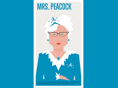 Mrs. Peacock blue clue illustration peacock