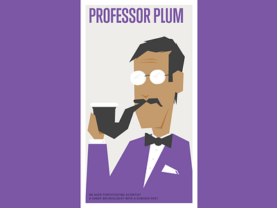 Professor Plum clue illustration plum purple