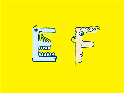 Type Face alphabet hand drawn illustration type