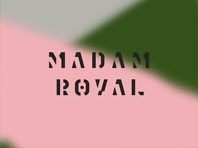 Madam Royal art design graffiti gray green grey logo logotype pink stencil type typography wordmark