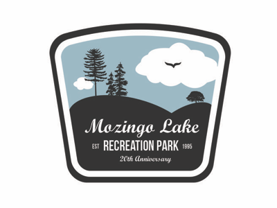 Badge for Mozingo Lake Recreation Park badge branding design graphic design identity logo type typography