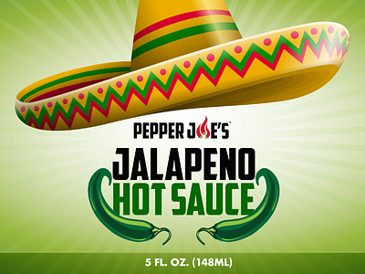 Jalapeno Hot Sauce heat hot hotsauce jalapeno label design package design pepper peppers