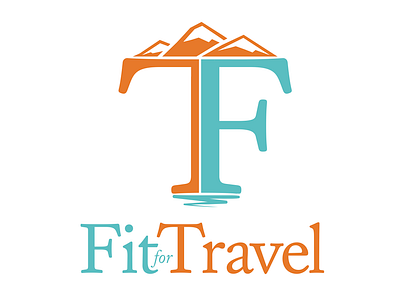 Fit for Travel Logo Concept exercise fit logo tf travel