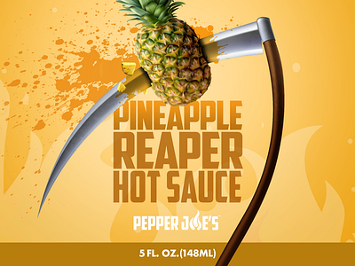 Pineapple Carolina Reaper Hot Sauce carolina heat hot sauce hotel hotsauce package design packagedesign pepper pineapple reaper