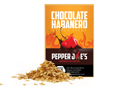 Seed Label Design habanero heat hot label packagedesign pepper plants seeds