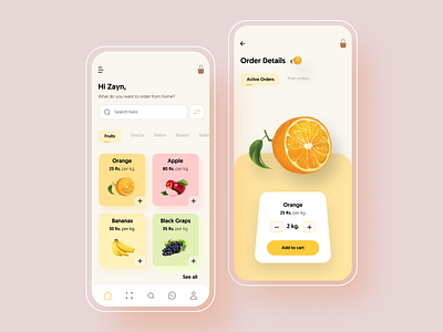 Opeen Door Delivery App app beauty delivery food fruits grocery home screen homepage ondoor online order shopping stationary ui design uiux user interface userexperience vegetables