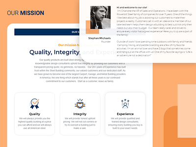 Our Mission company mission orange our mission our vision ui design website website home page