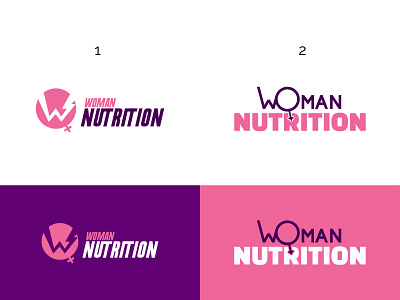 logo shot 2 versions gym logo logodesign nutrition woman