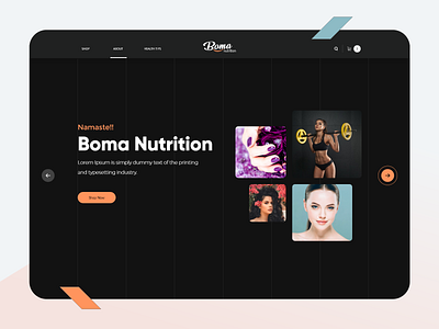 Boma Nutrition Website Home Page landingpage ui user experience userinterface ux web website