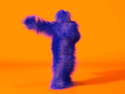 Salsa 3d animation c4d character cinema 4d dance fur gif hair loop salsa trace