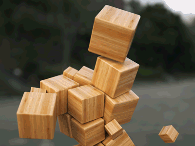 Capoeira 3d animation c4d capoeira character cinema 4d cubes dance gif