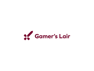 Gamer's Lair logo branding branding design conceptual logo gamers gaming gaming center lair logo logo design lol playstation ps4 sword world of warcraft