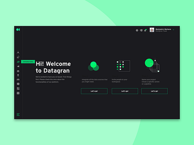 Datagran Onboarding Dark Version by Felipe Rosas Licht on Dribbble