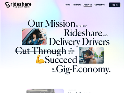 Rideshare About Page 🏳️‍🌈 Iridescent Hero