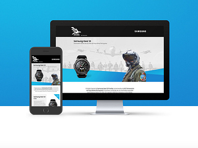 Samsung & Portuguese Air Force design desktop landing landing page mobile promo ui