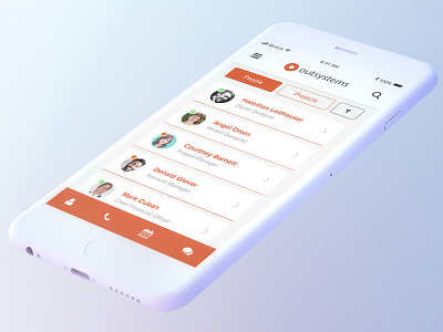 OutSystems - Directory App app directory outsystems ui ui ux design ux ux challenge