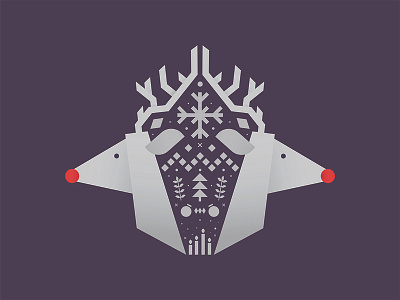 Rudolph adobe christmas geometric hike one illustration illustrator xmas