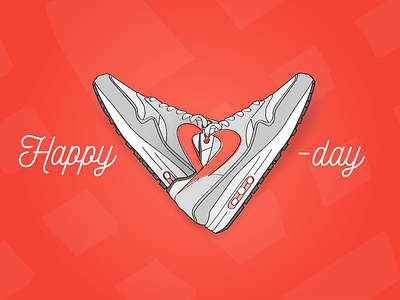 Happy V-day adobe design illustration illustrator nike air max 1 valentine valentines day