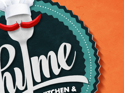 Thyme|Logo chef chilli delicatesse kitchen restaurant