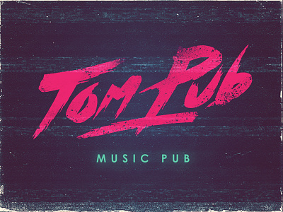 TMP|Logo concept #2 - vhs brush style 90s bar disco logo music new pub retro vhs wave