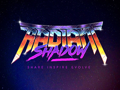Radiant Shadow logo 80s logo newretrowave thesonnyfive