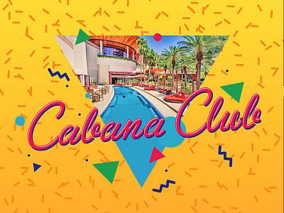 Cabana Club logo - Las Vegas 80s 90s america cabanaclub lasvegas logo yellow