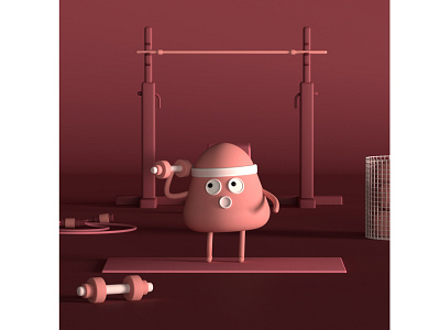 Gym Time 3d 3d art design