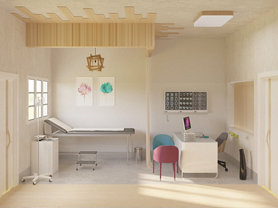 Clinic - Hospital interior shot - 3dsmax design interior vray