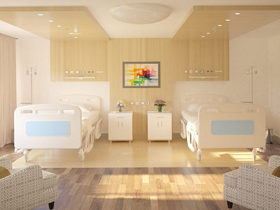 Patient's room - Hospital interior shot -