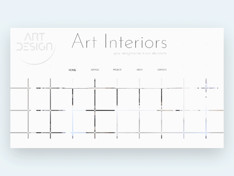 Art Interiors design gallery interior design ui design uiux web design website