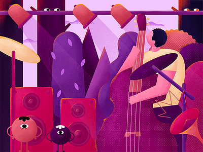 Music art illustration music party